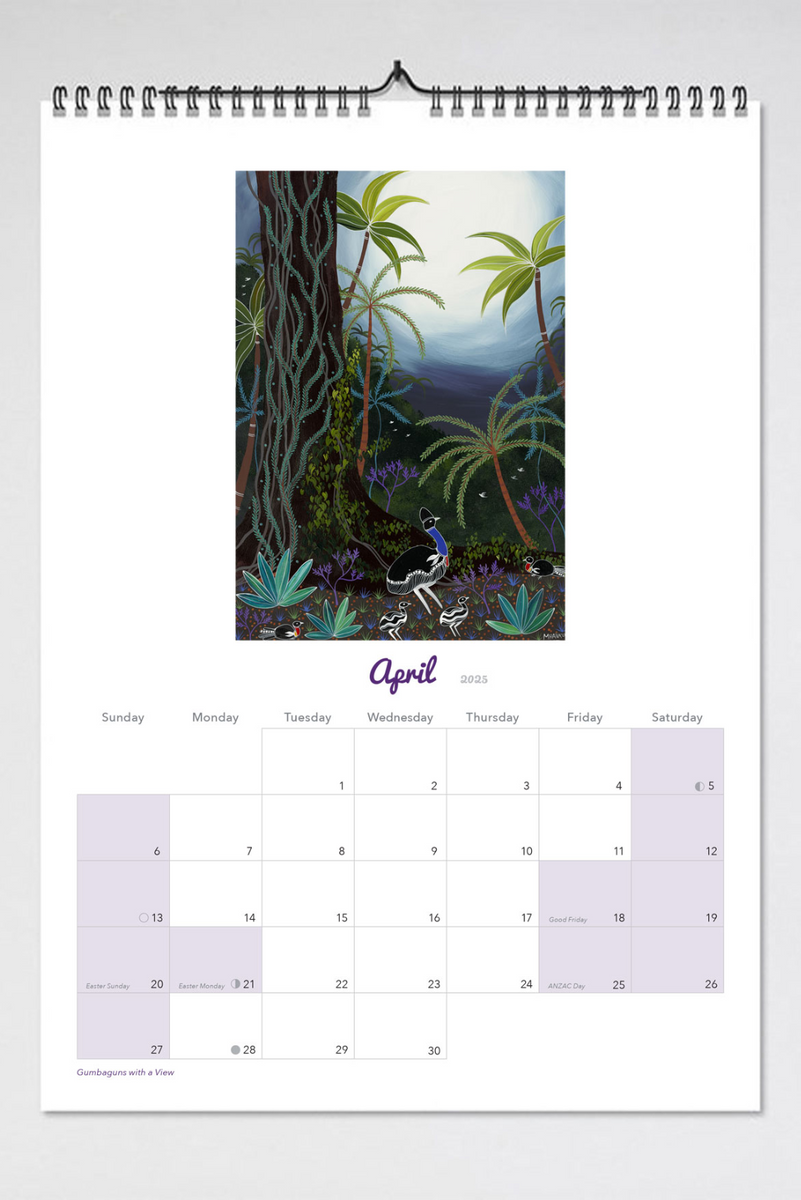 Blue Island Press Calendar 2025 Melanie Hava Vivid in Bellingen