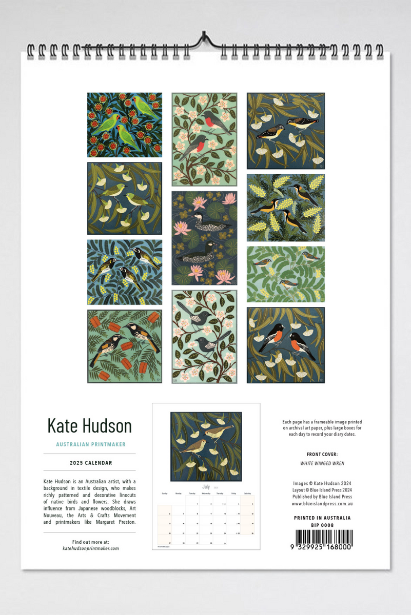 Blue Island Press Calendar 2025 Kate Hudson Vivid in Bellingen