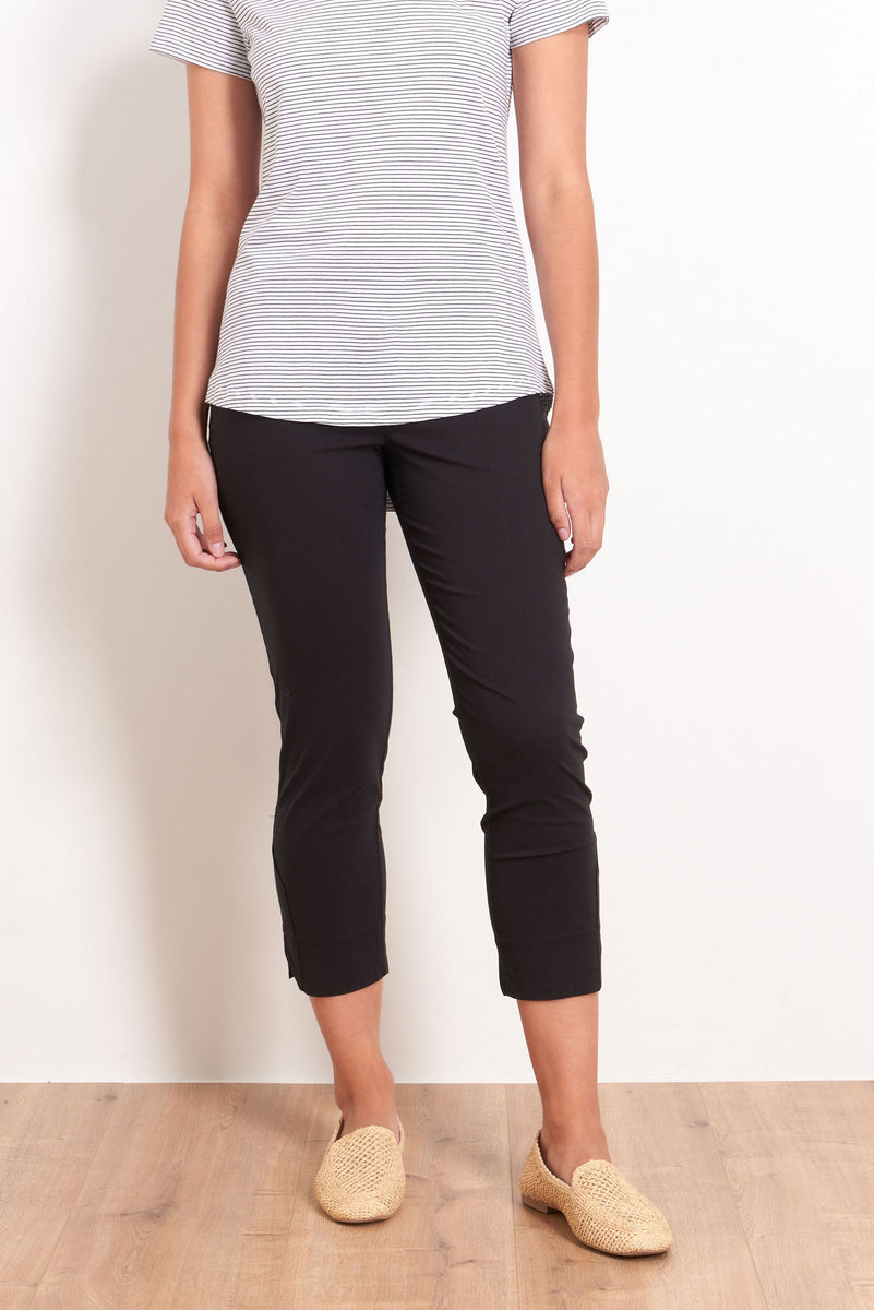 Foil Fuss Free Taper Capri Trapeze Pant Black Vivid in Bellingen