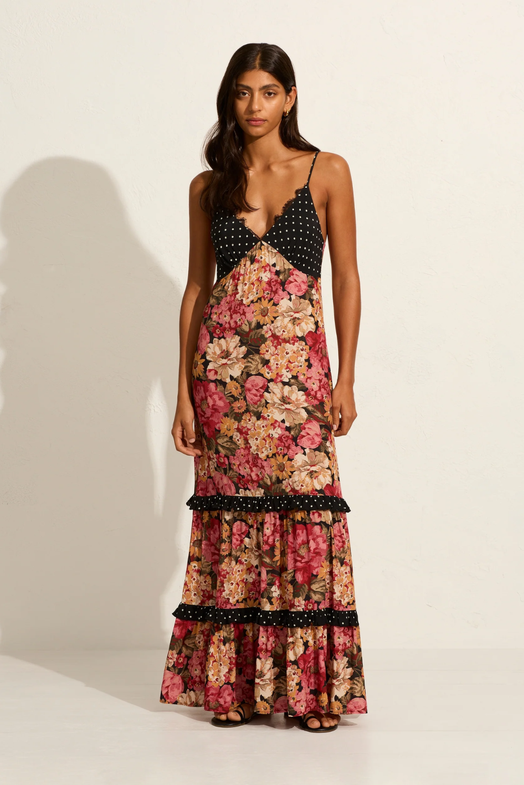 Auguste Evangeline Maxi Dress Floral and Polkadot prints Vivid in Bellingen