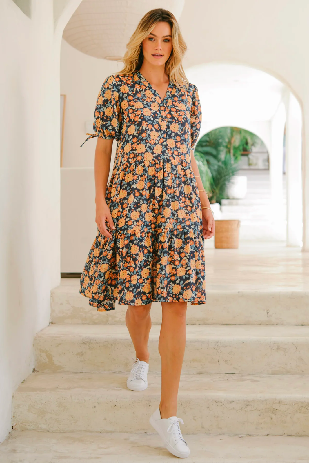 Navy sales floaty dress