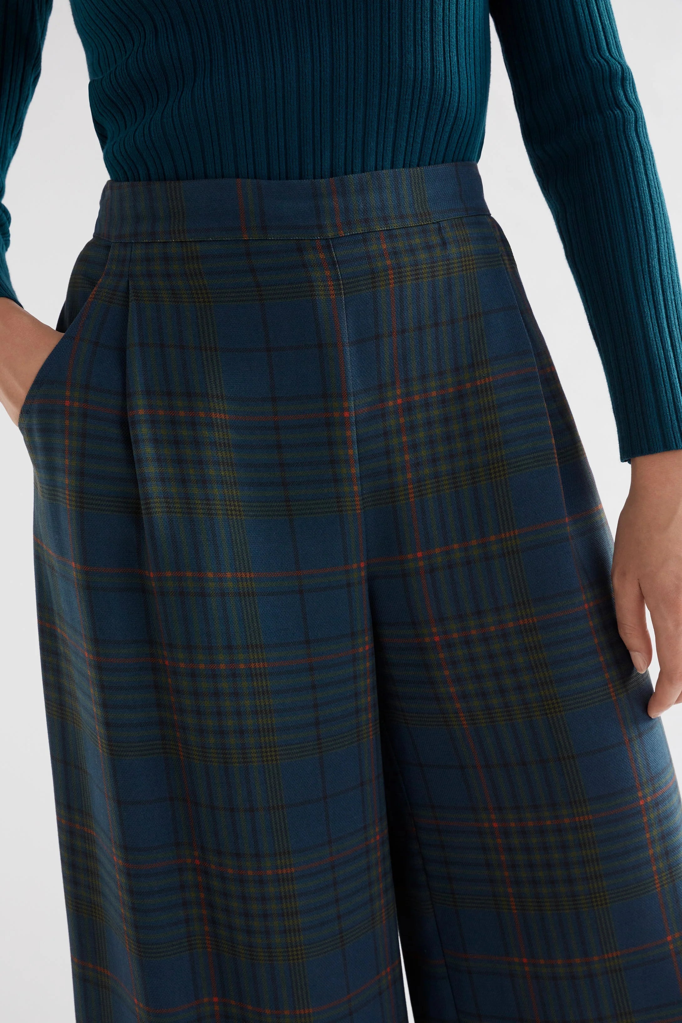 Teal plaid pants discount