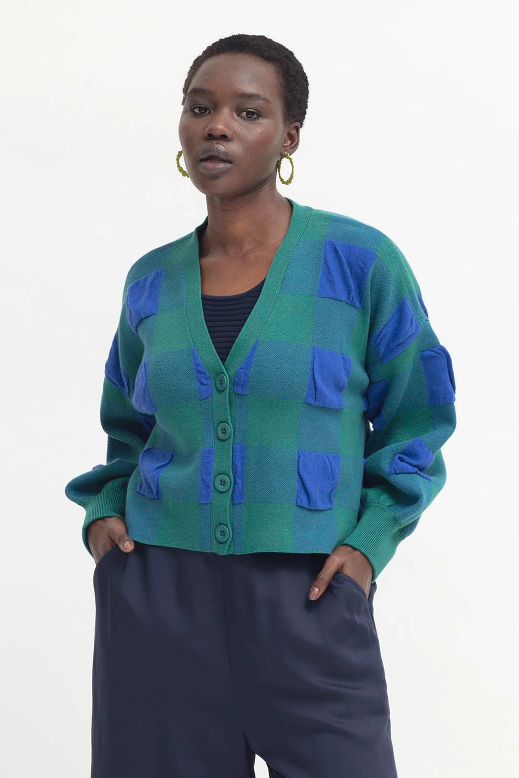 Electric sales blue cardigan