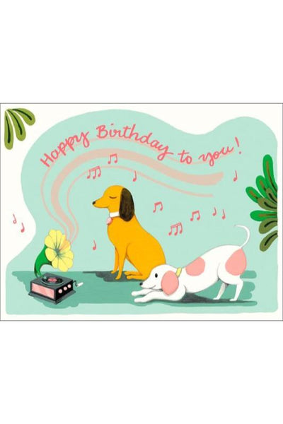 Joojoo Paper Cards - Gramophone Dogs Birthday