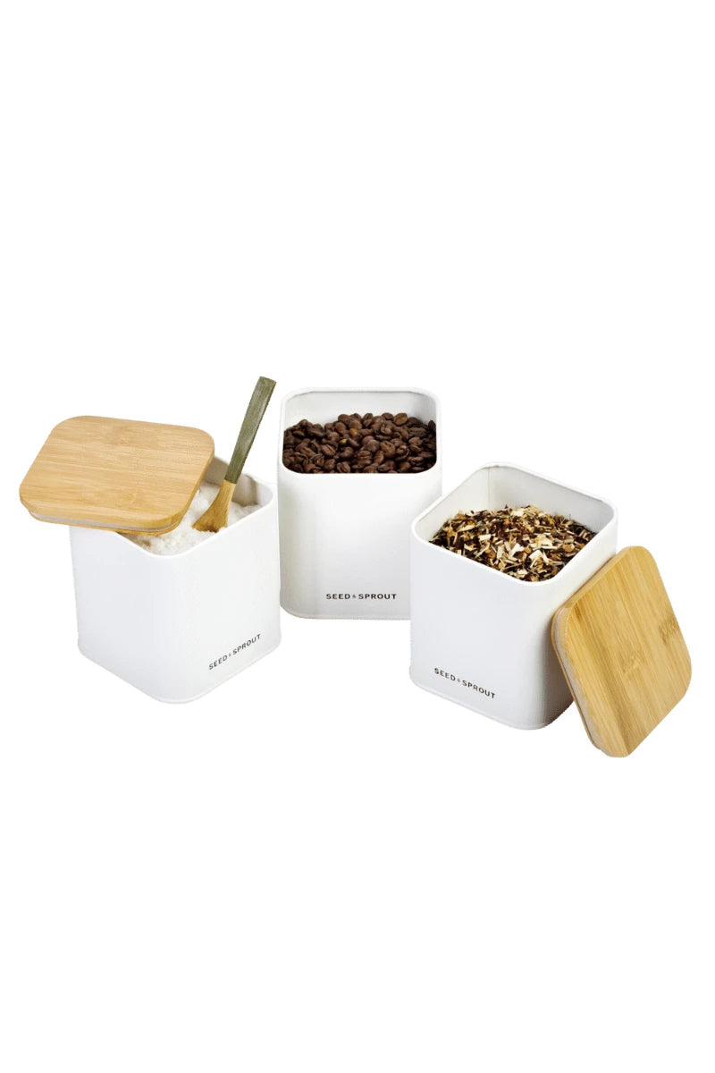 Seed & Sprout Pantry Storage Tins Set of 3 Vivid in Bellingen