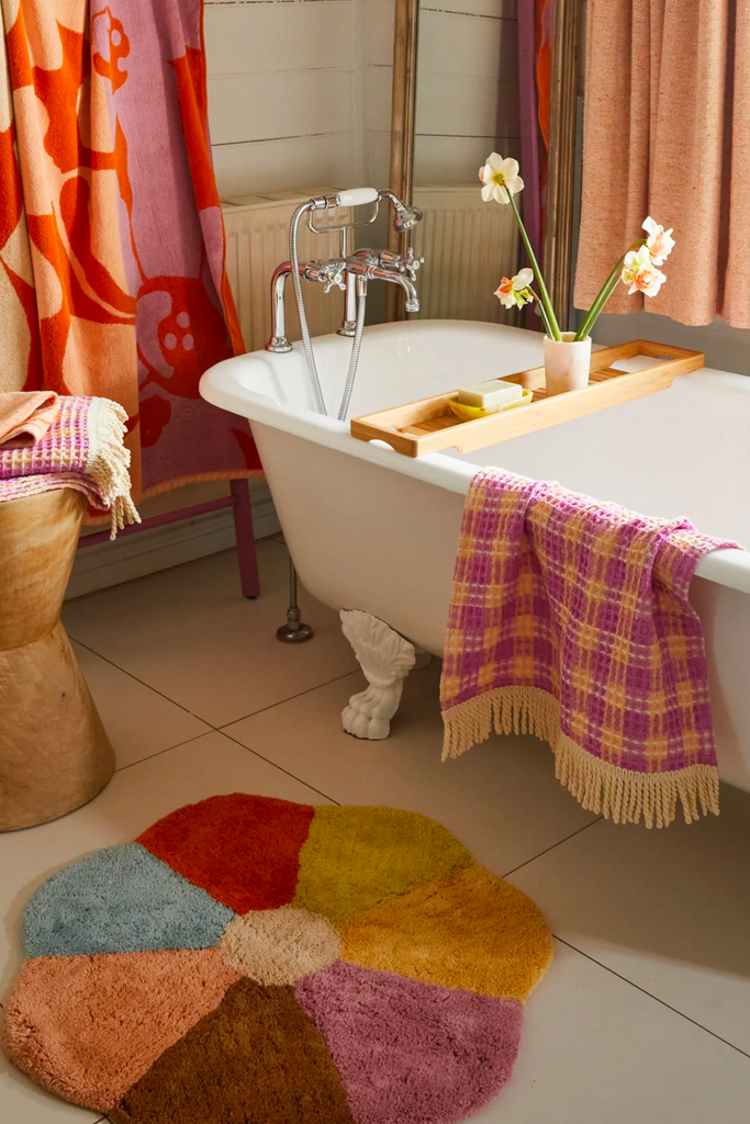 Sage and Clare Bath Mat Keighley Flower Vivid in Bellingen