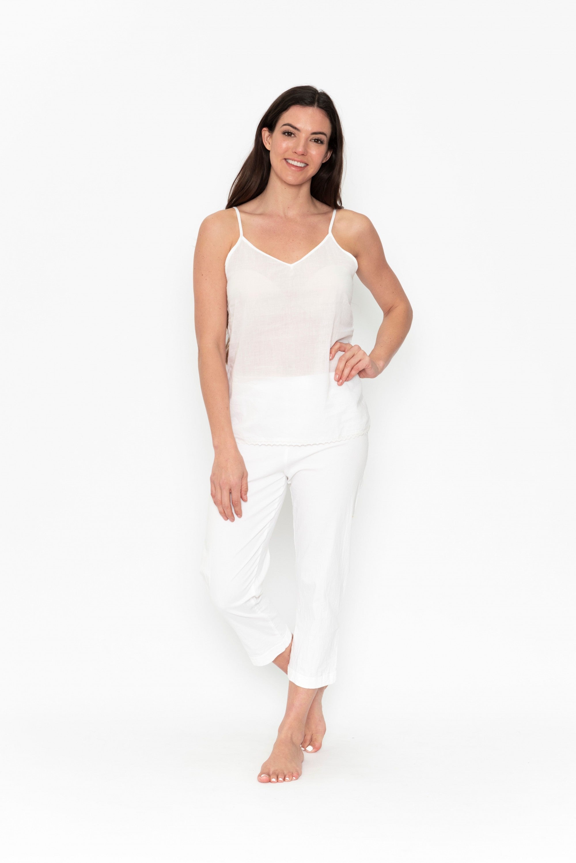 Orientique Reversible Cami Slip Top - White – Vivid in Bellingen